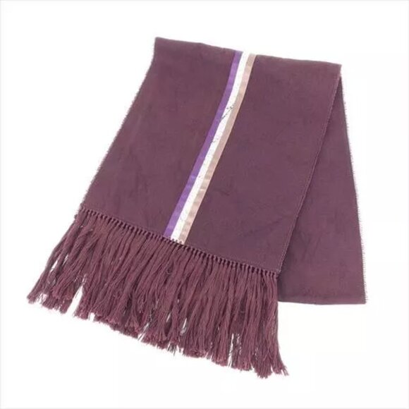Louis Vuitton Scarf Monogram Purple cotton Woman unisex Authentic Used - Picture 1 of 7